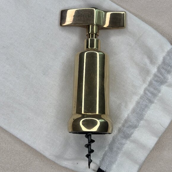 Vintage Italian Brass Corkscrew: Retro Wine Opener - Picture 1 of 7
